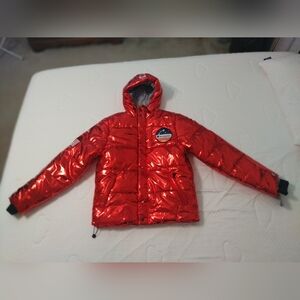 Champion Shiny Red Puffer Jacket